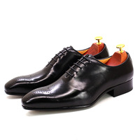 Men's leather shoes hand-polished genuine leather business casual shoes - Thumbnail 2