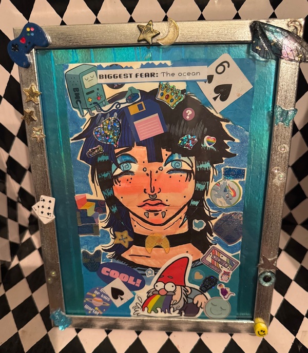 Original Art w/ Custom Decorated Frame