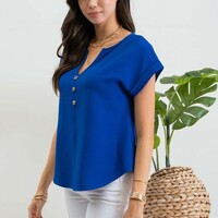Waffle Texture Blouse - Thumbnail 6