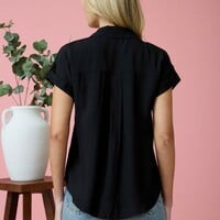 Button Front Blouse - Thumbnail 3