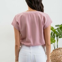 V Neck Blouse - Thumbnail 3