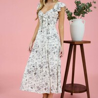 Floral Midi Dress - Thumbnail 5