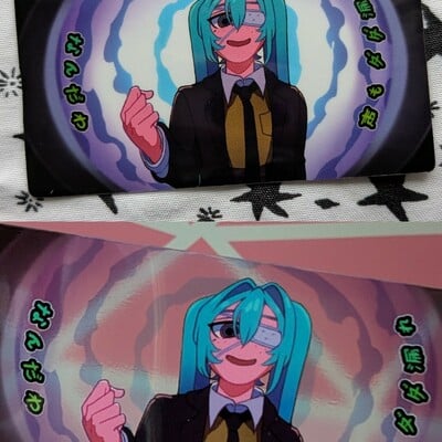 Miku monitoring transparent sticker