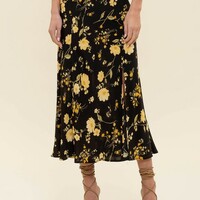 Black Floral Skirt - Thumbnail 1