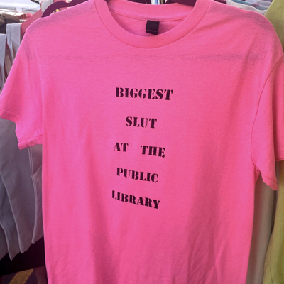 Free shipping-biggest sl*t at the public library tee - Thumbnail 2