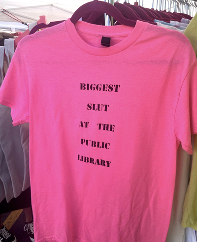 Free Shipping-BIGGEST SL*T AT THE PUBLIC LIBRARY TEE