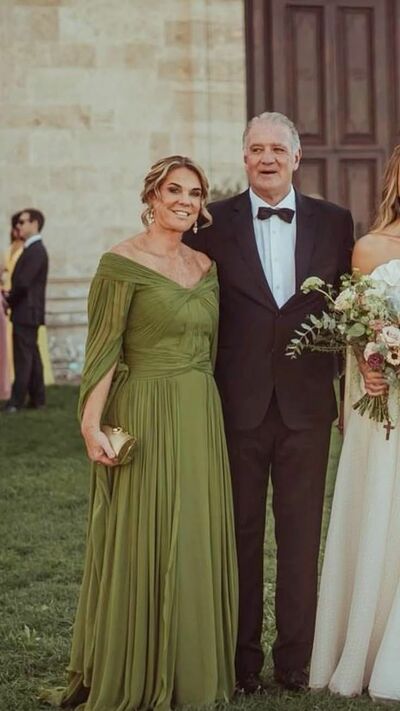 Elegant Oliver A Line Pleat Mother of the Bride/Groom Dress Evening Formal Dress