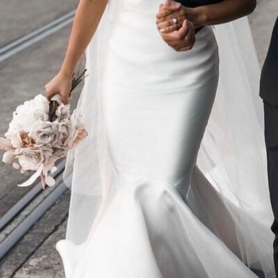 Simple sheath v neck sleeveless beach bohomia wedding dress bridal gowns