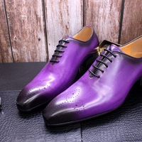 Men's leather shoes hand-polished genuine leather business casual shoes - Thumbnail 2
