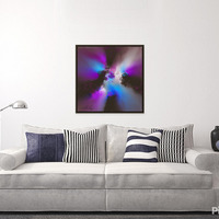 Mystic Fusion 24 X 24 Purple Blue Abstract Art Print - Thumbnail 2