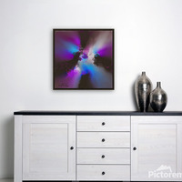 Mystic Fusion 24 X 24 Purple Blue Abstract Art Print - Thumbnail 3