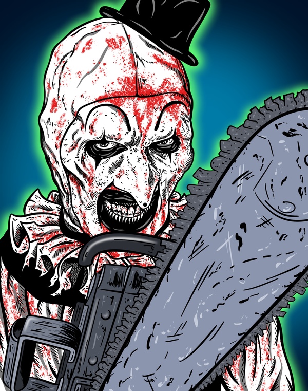 Chainsaw Clown Print