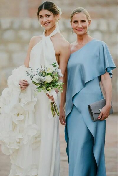Elegant Blue Mother of the Bride/Groom Dress Evening Formal Dress