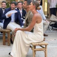 Simple Sexy One Shoulder Wedding Gown, Satin Bridal Gown Wedding Dress - Thumbnail 3