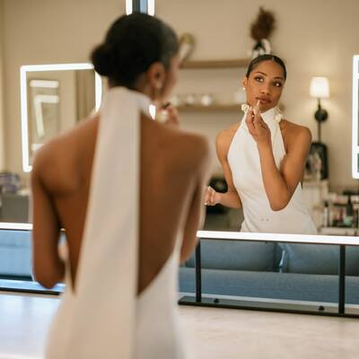 Simple sheath backless wedding dress bridal gown wedding gown