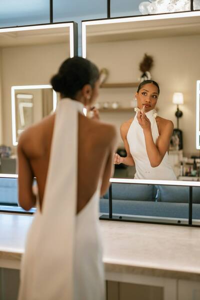 Simple Sheath Backless Wedding Dress Bridal Gown Wedding Gown