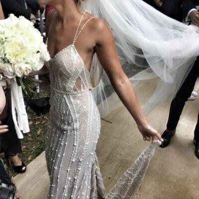 Sexy mermaid lace beach lace wedding dress bridal gown wedding gown