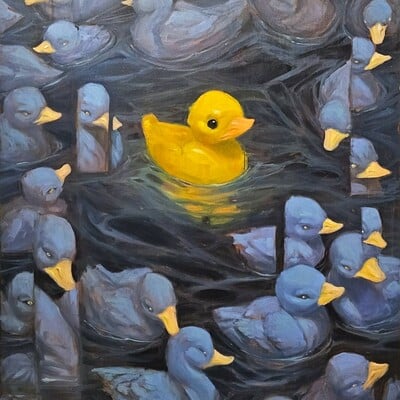 Painting by moi martos "different"