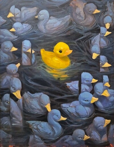 Painting by Moi Martos "Different" 