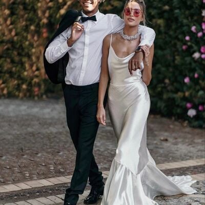 Sexy mermaid v neck beach boho wedding dress bridal gown wedding gown