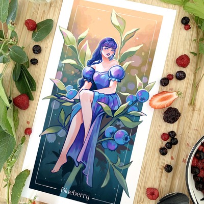 Fruit lady - blueberry