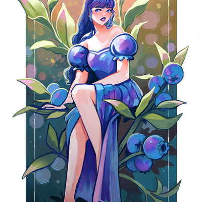 Fruit lady - blueberry