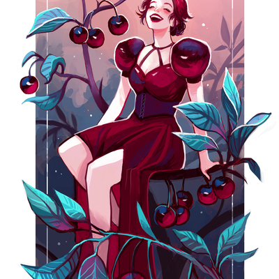 Fruit lady - cherry