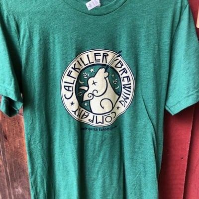 Men's crew neck - grass green triblend