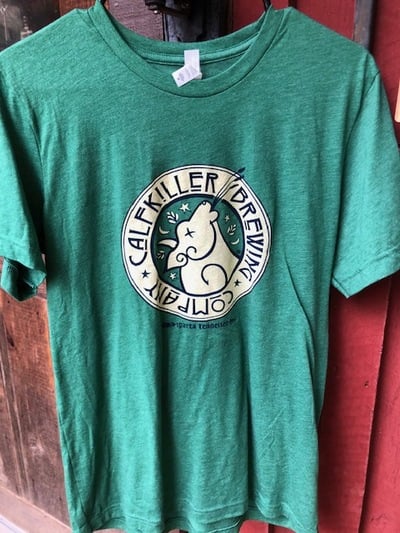 Men's crew neck - grass green triblend