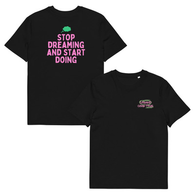 Unisex Organic Cotton T-Shirt with Front Embroidery & Back Print