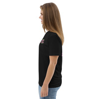Unisex Organic Cotton T-Shirt with Front Embroidery & Back Print - Thumbnail 4