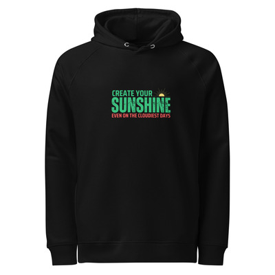 Unisex organic side pocket hoodie with front & back print