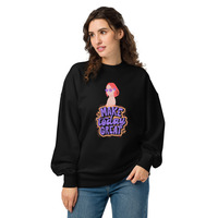 Women’s Organic Oversized Sweatshirt with Front Print - Thumbnail 1