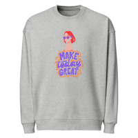 Women’s Organic Oversized Sweatshirt with Front Print - Thumbnail 12
