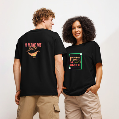 Custom organic unisex t-shirt with front & back print | eco-friendly