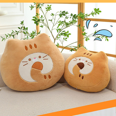 Cute biscuit cat pillow cushion