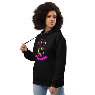 Premium unisex eco hoodie | organic cotton with custom front print