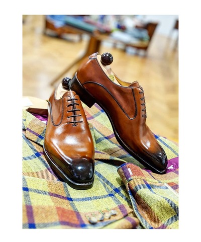 Handmade Men Brown Leather Dress Shoes