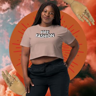 Pme fashion large white arch womens crop top