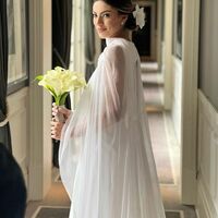 Sexy A Line Deep V-neck Sequins Long Sleeve Wedding Dress Bridal Gown Wedding Gown - Thumbnail 4