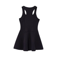U-neck space layer A-line sleeveless vest short dress - Thumbnail 5
