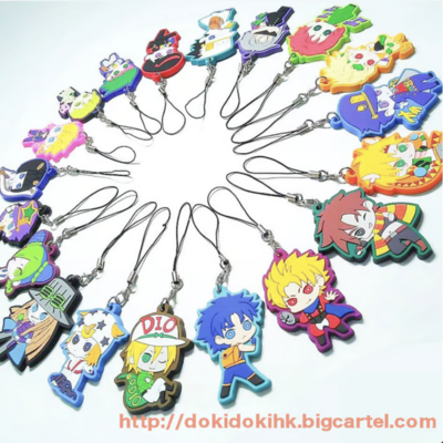 Jojo's bizarre adventure rubber strap keychain charm