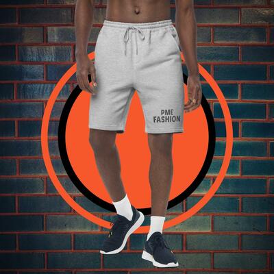 PME Fashion basic black letters Men's fleece shorts