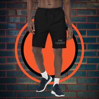 PME Fashion basic black letters Men's fleece shorts - Thumbnail 1