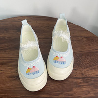 Sweet Cupcake Knot Embroidered Canvas Shoes - Thumbnail 2