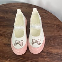 Sweet Cupcake Knot Embroidered Canvas Shoes - Thumbnail 3