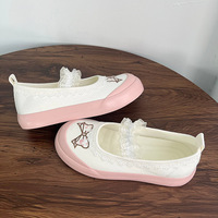 Sweet Cupcake Knot Embroidered Canvas Shoes - Thumbnail 5