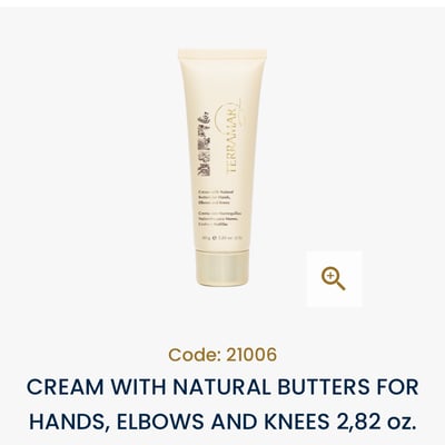 Cream with natural butters for hands, elbows and knees 2,82 oz.