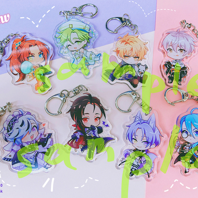 Nu: carnival glitter acrylic charms 