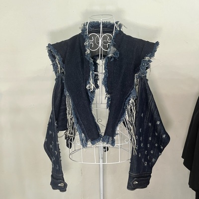 Post-apocalyptic japanese denim vest - Thumbnail 1